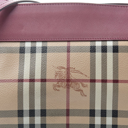 Burberry Haymarket Check Bow Tie Crossbody Clutch Bag Pink 8 of 14