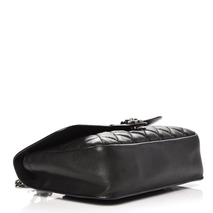 Chanel Calfskin Stitched Quilted Flap Black 4 of 8
