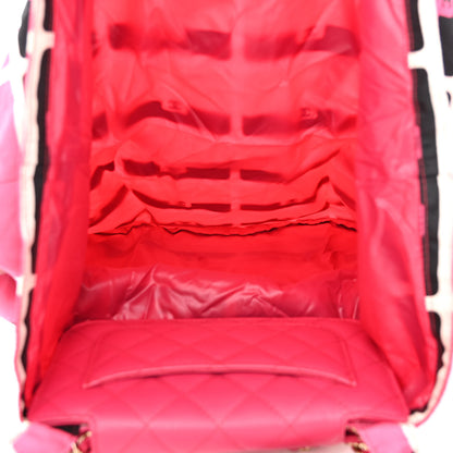 Chanel Caviar Fabric Quilted Foldable Tote With Chain Pink Multicolor 15 of 18