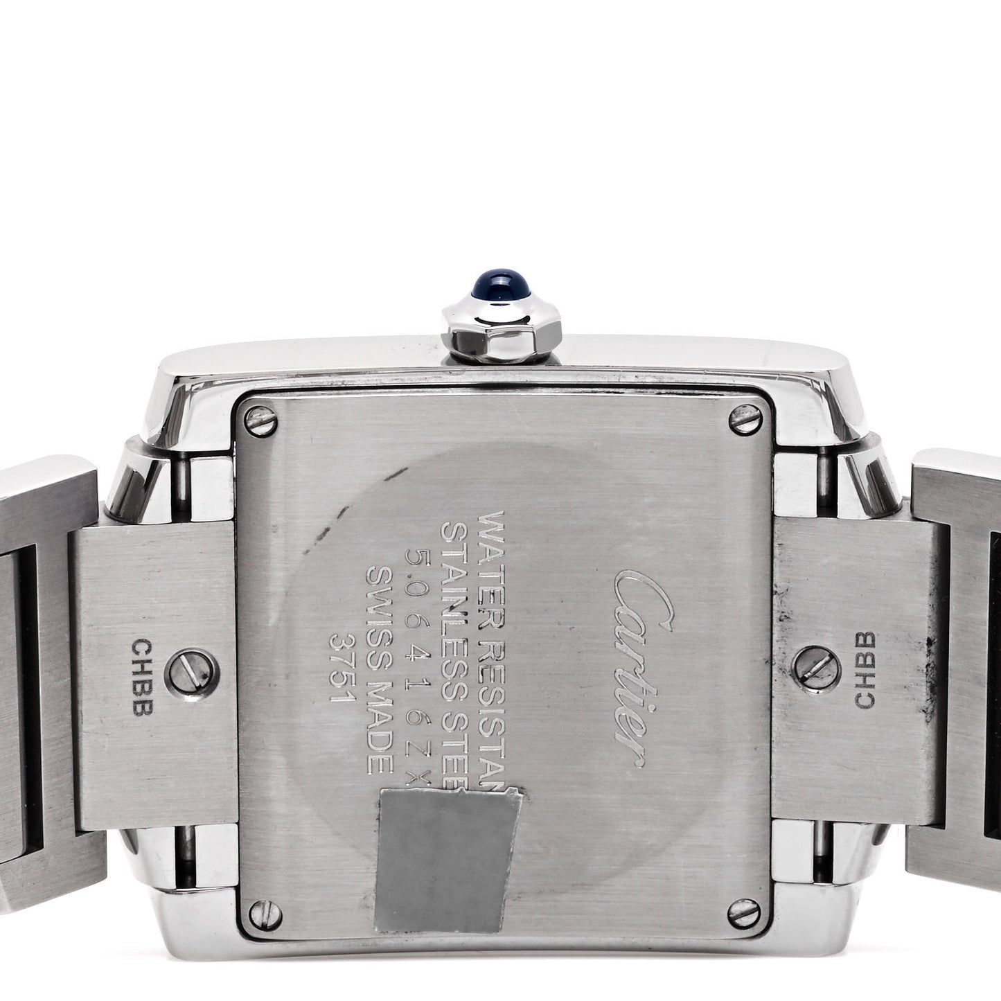 Stainless Steel Diamond Bezel 25mm Tank Francaise Quartz Watch