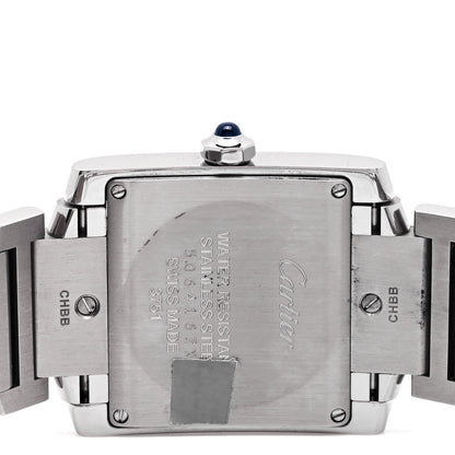 Cartier Stainless Steel Diamond Bezel 25mm Tank Francaise Quartz Watch 4 of 5