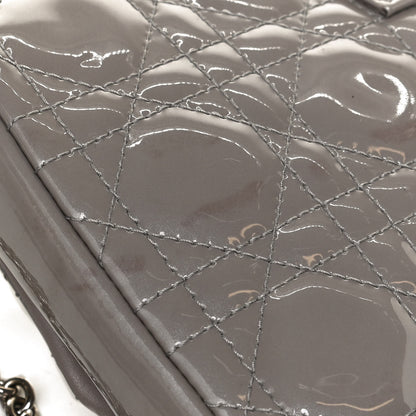 Christian Dior Patent Cannage New Lock Pouch Grey 12 of 13