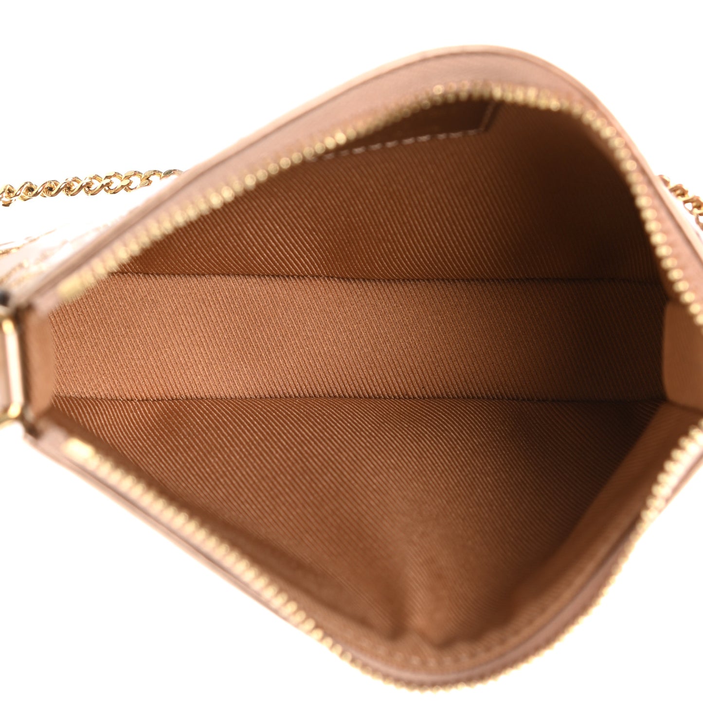 Metallic Vernis Mini Pochette Accessories Rose Gold