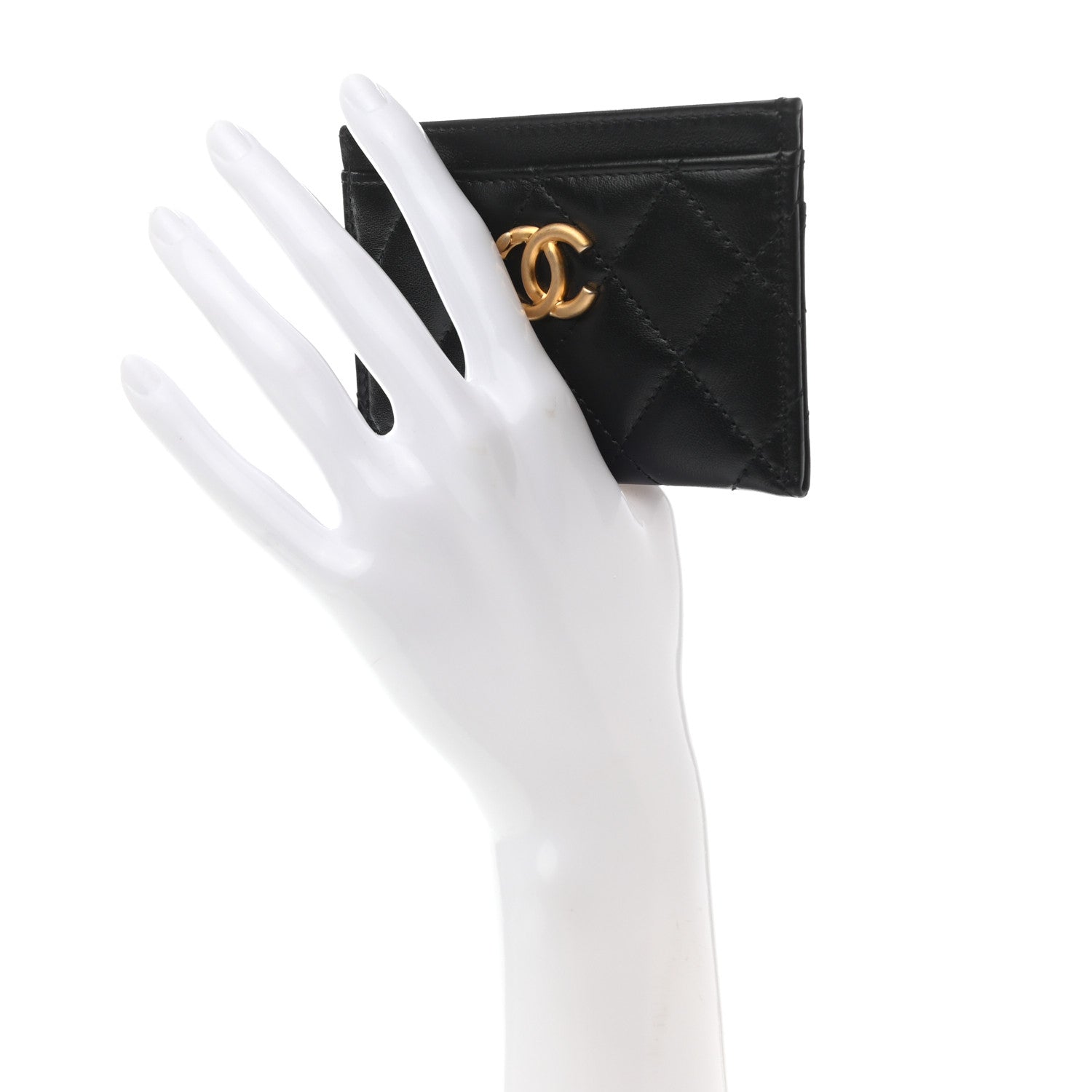Chanel Lambskin Quilted Card Holder Black 2 of 8
