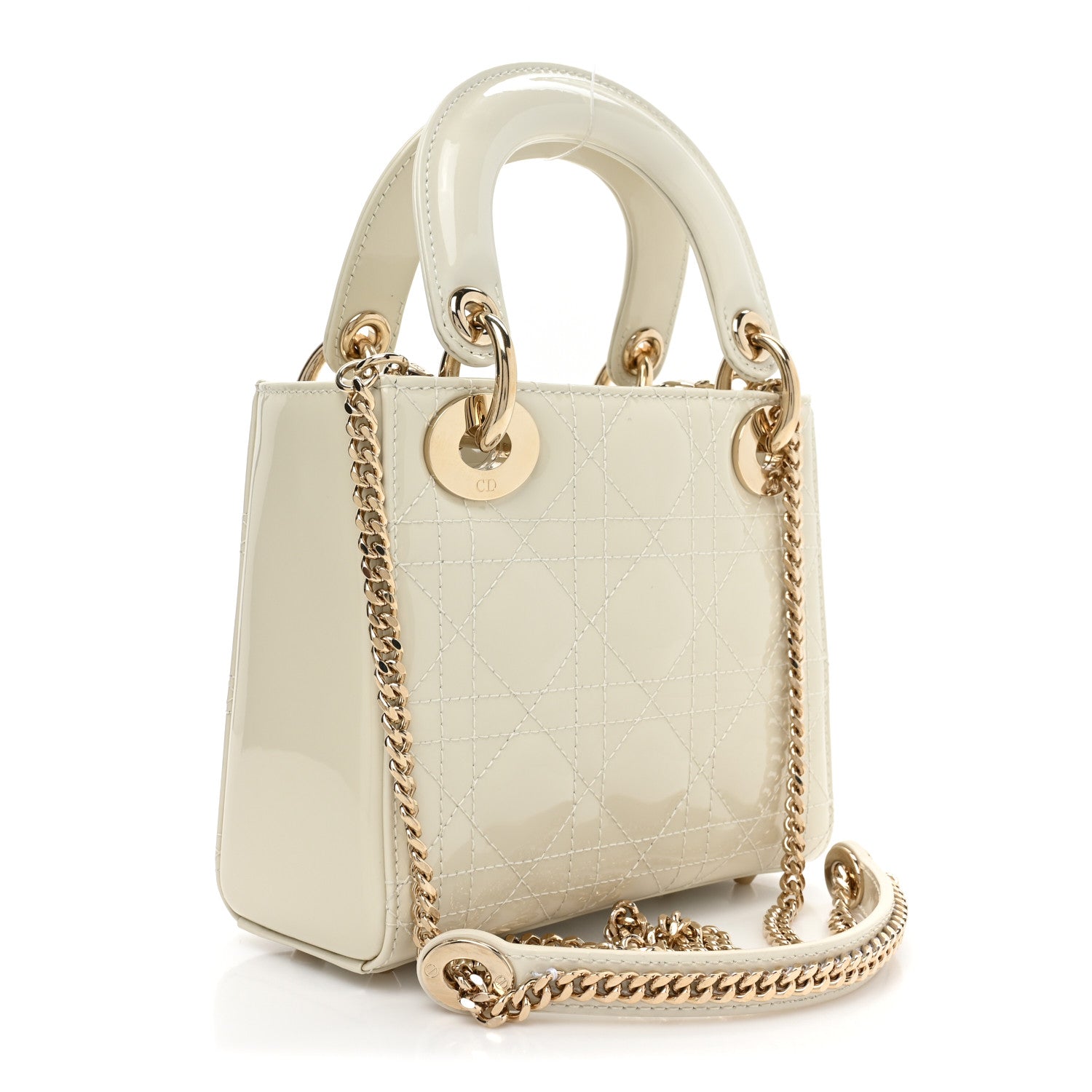 Christian Dior Patent Cannage Mini Lady Dior Latte 2 of 8