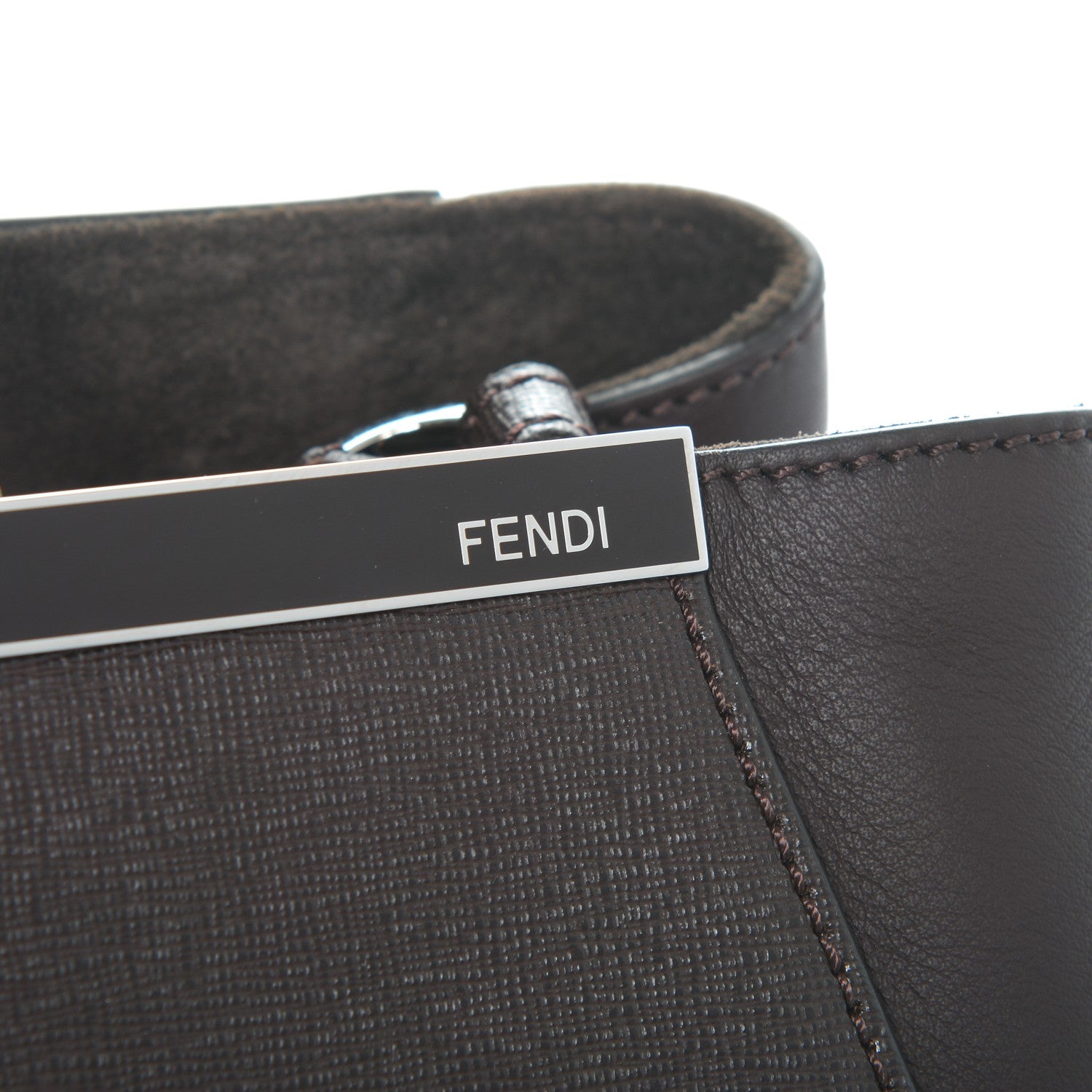Fendi Vitello Elite Regular 2Jours Tote Caffe Noir 13 of 14