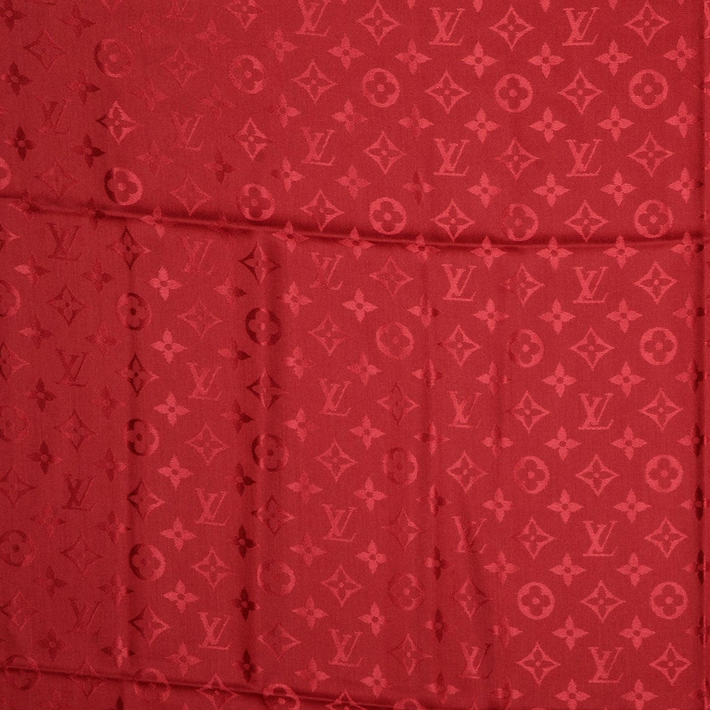 Silk Wool Monogram Shawl Pomme D'Amour