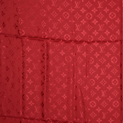 Louis Vuitton Silk Wool Monogram Shawl Pomme D'Amour 1 of 5