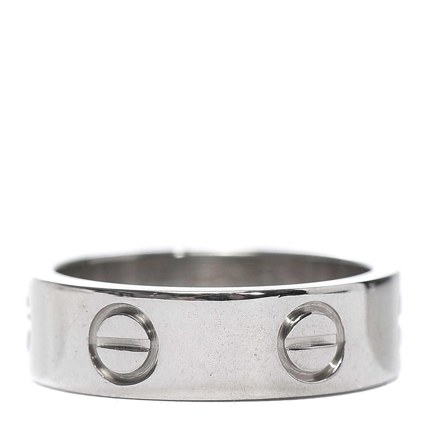 Cartier 18K White Gold 5.5mm LOVE Ring 50 5.25 3 of 4