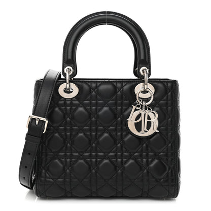 Christian Dior Lambskin Cannage Medium Lady Dior Black 1 of 10