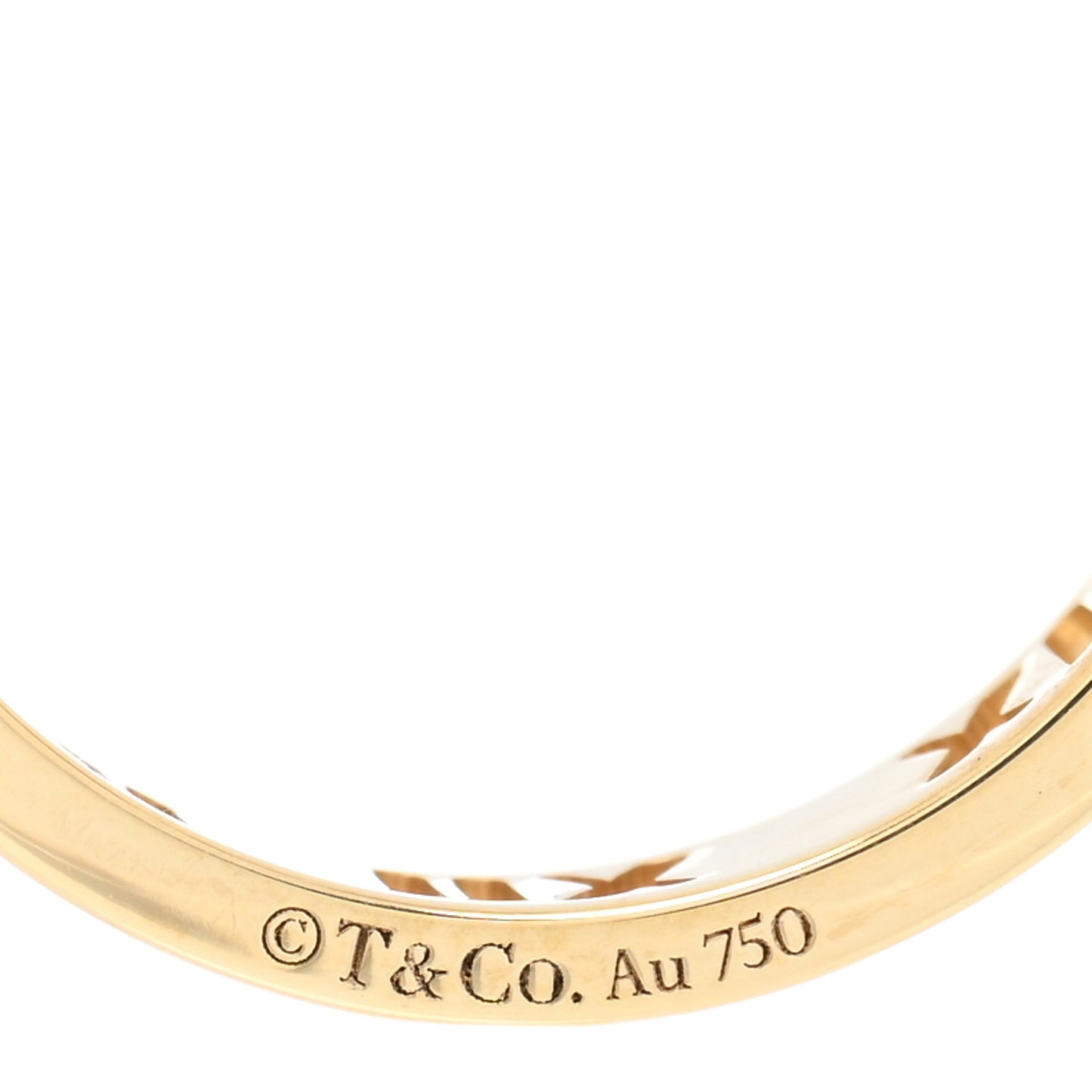18K Yellow Gold Diamond Wide Atlas Pierced Ring 55 7.25