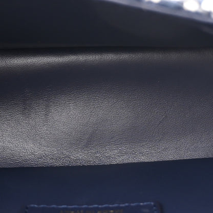 Christian Dior Tweed Cannage Small Caro Bag Dark Blue 5 of 11