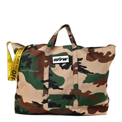 Off-White Polyester Camouflage Tote Multicolor 1 of 11