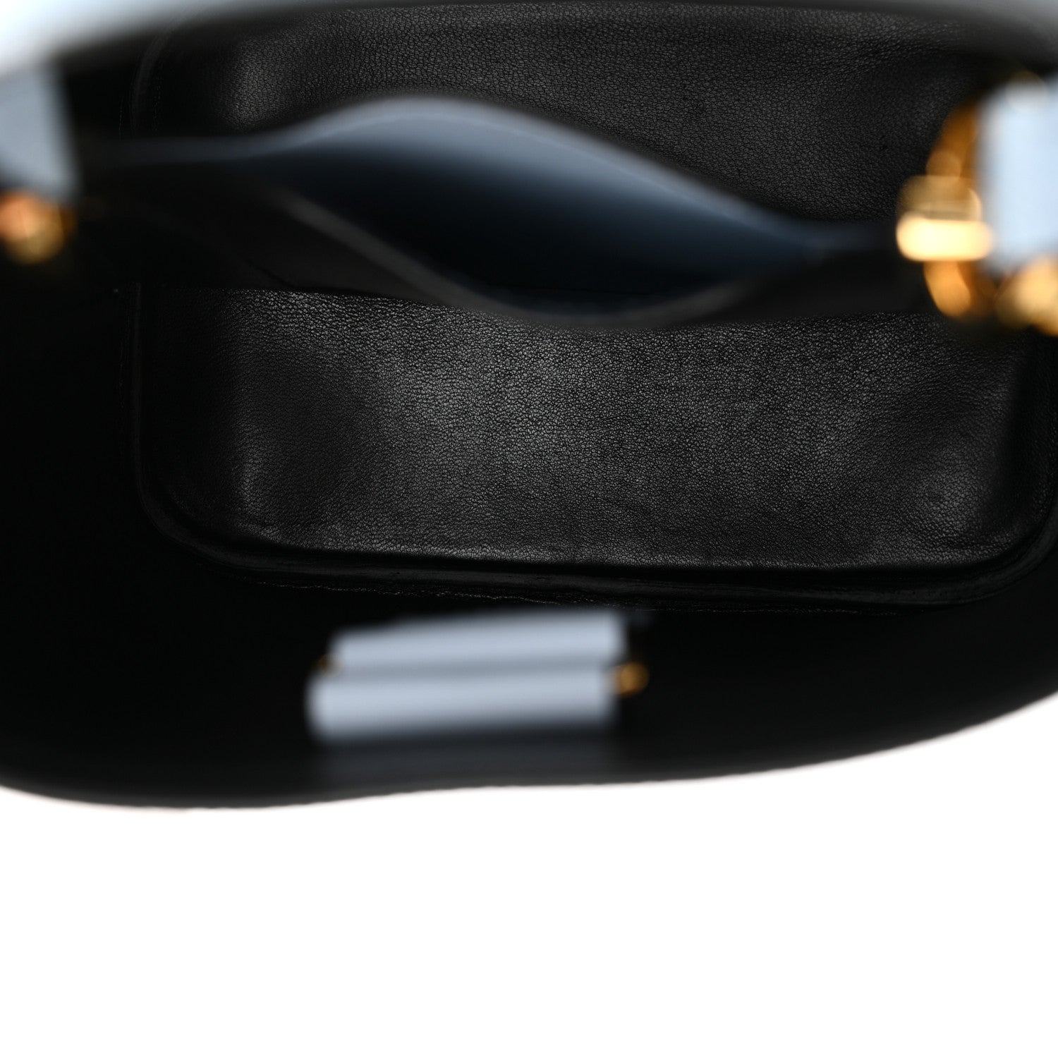 Prada Saffiano Cuir Calfskin Small Panier Bucket Bag Celeste 6 of 11