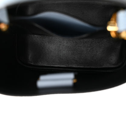 Prada Saffiano Cuir Calfskin Small Panier Bucket Bag Celeste 6 of 11