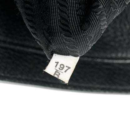 Prada Vitello Phenix Logo Hobo Black 7 of 10