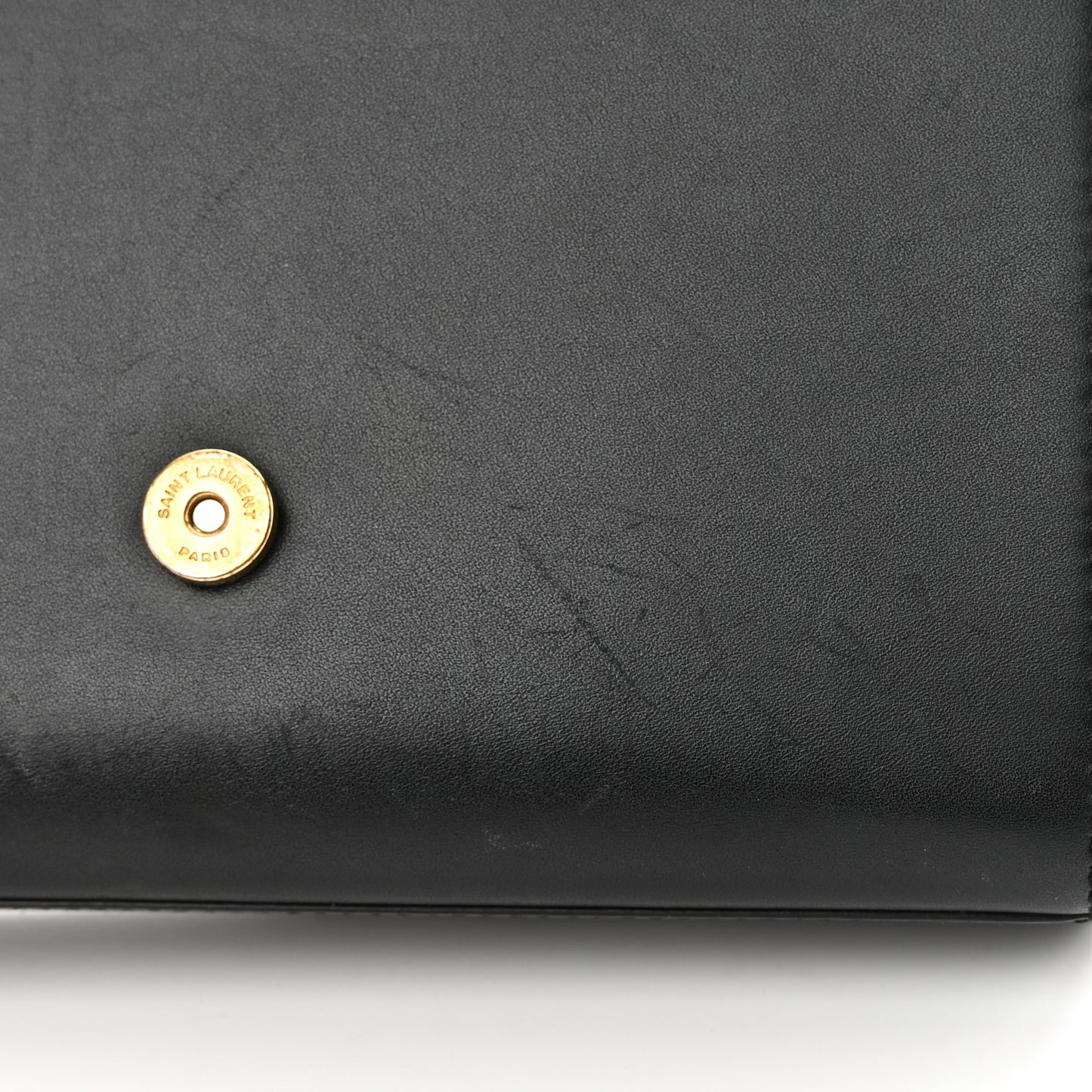 Calfskin Small Classic Monogram Kate Tassel Satchel Black