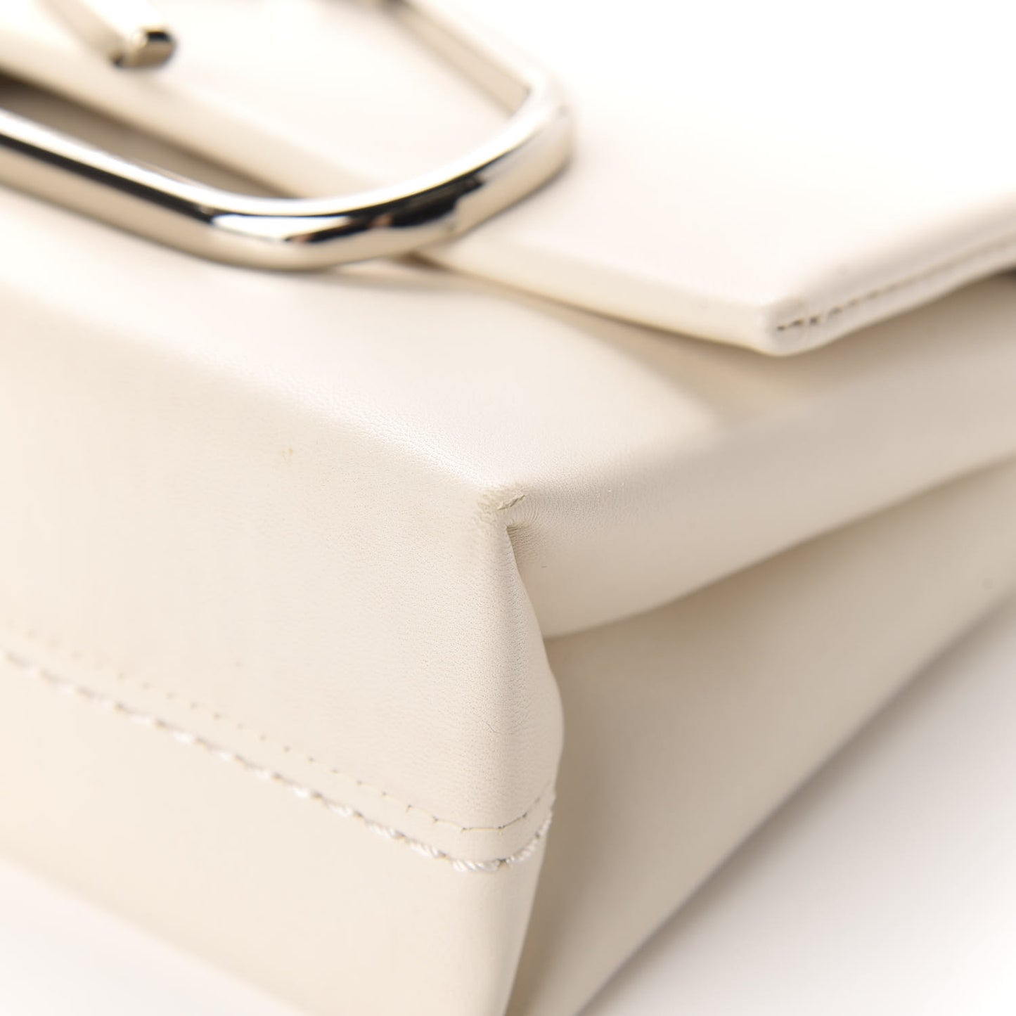3.1 Calfskin Alix Soft Flap Clutch White