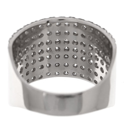 Parker & West by FASHIONPHILE Platinum Diamond 3.00ctw Seven Row Half Eternity Band Ring 61 9.75 8 of 10