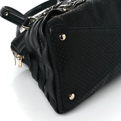 Jimmy Choo Calfskin Perforated Blythe L Tote Black 7 of 8