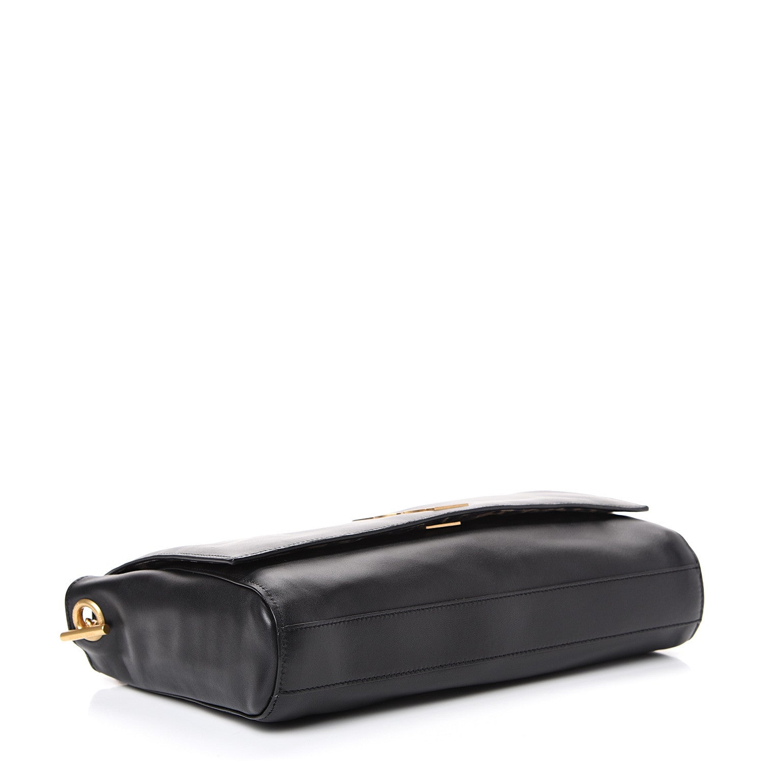 Saint Laurent Smooth Calfskin Leopard Print Medium Reversible Monogram Kate Satchel Black 6 of 15