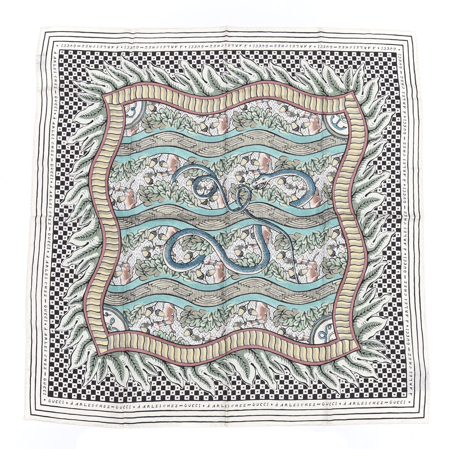 Silk Snake Print Shawl Neutral