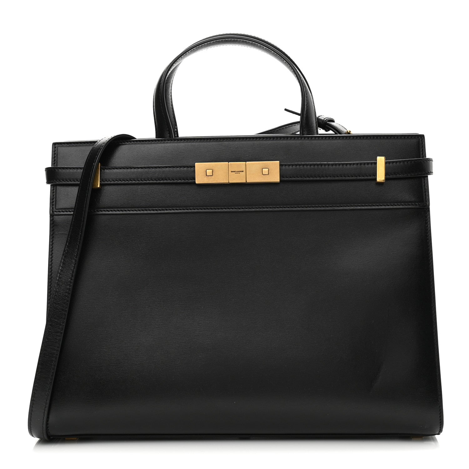 Saint Laurent Calfskin Small Manhattan Shopper Tote Black 1 of 10