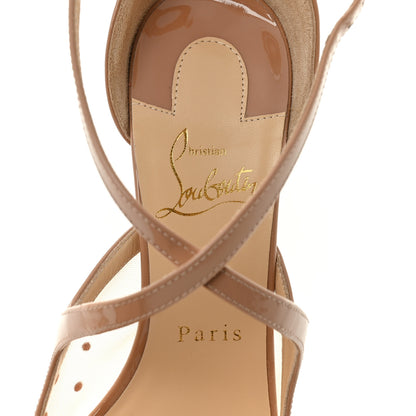 Christian Louboutin Rete Dentelle Patent Strass Twistissima 85 Pumps 36.5 Light Silk 7 of 10