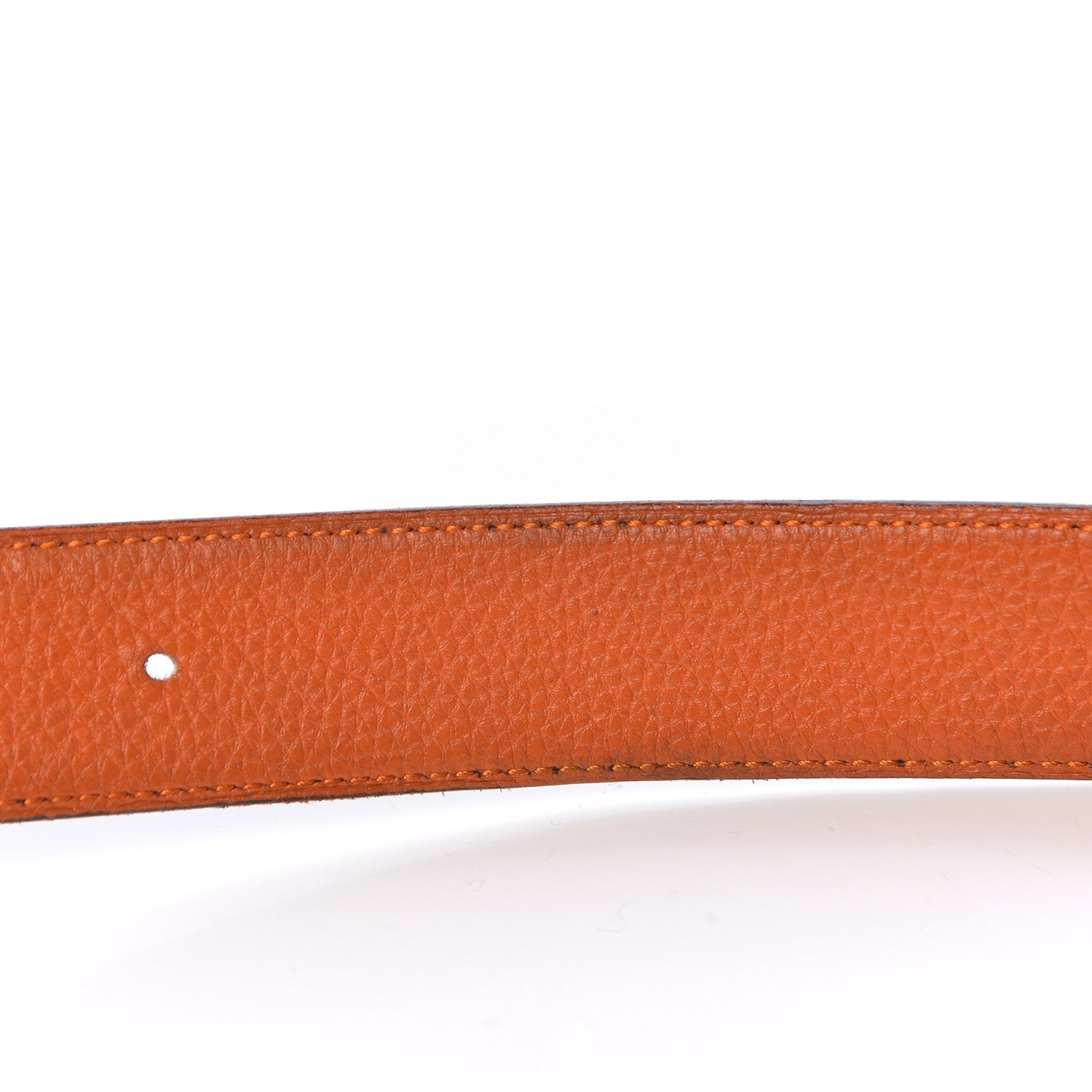Hermes Box Togo 32mm H Belt 100 Black Orange 10 of 11
