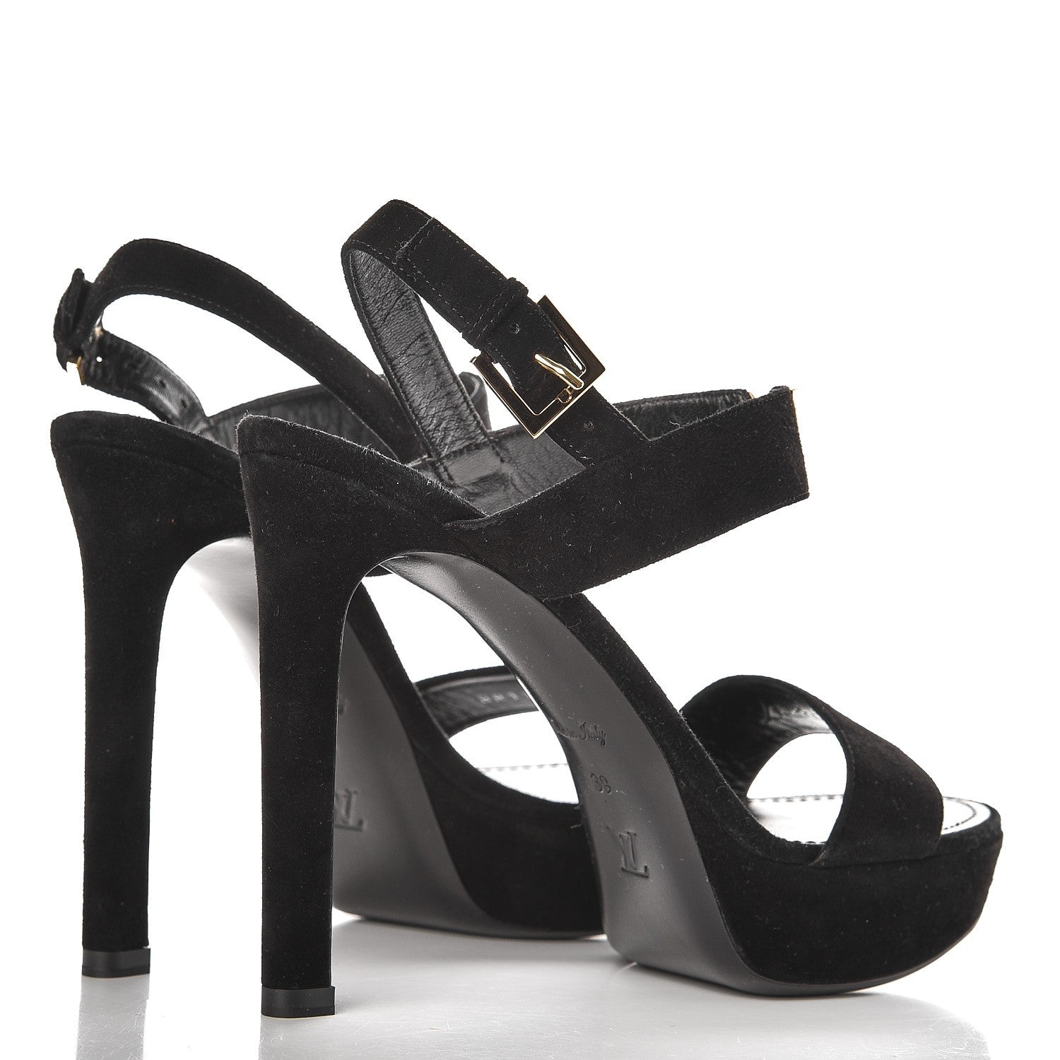 Louis Vuitton Suede Goatskin Bahiana Sandals 39 Black 4 of 10