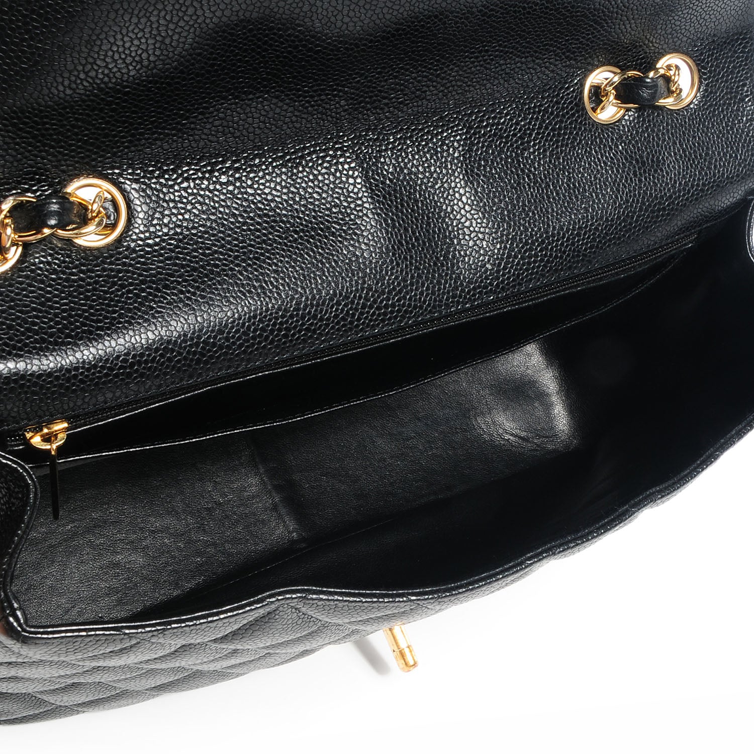 Chanel Caviar Jumbo Single Flap Black 5 of 8
