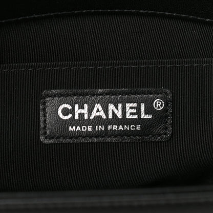 Chanel Lambskin Iridescent PVC Chevron Quilted Medium Boy Flap Black Silver 6 of 10