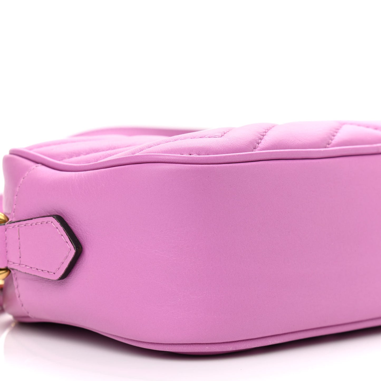 Calfskin Matelasse Mini GG Marmont Chain Shoulder Bag Candy Mousse