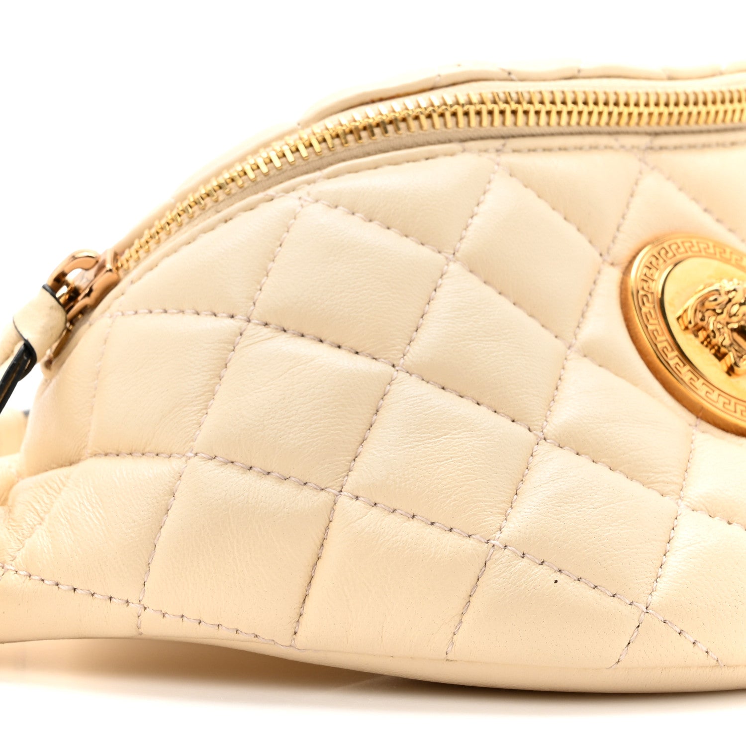 Versace Nappa Quilted Medusa Belt Bag White 9 of 9