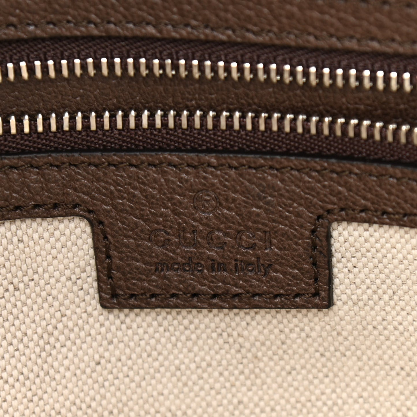 GG Supreme Monogram Textured Calfskin Web Large Attache Shoulder Bag Beige Ebony New Acero