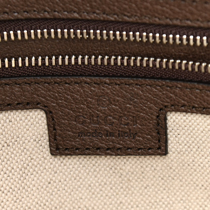 Gucci GG Supreme Monogram Textured Calfskin Web Large Attache Shoulder Bag Beige Ebony New Acero 6 of 10
