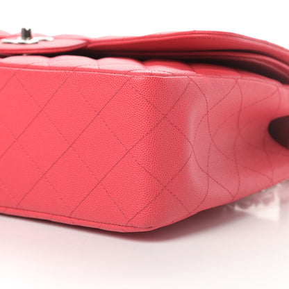 Chanel Caviar Quilted Jumbo Double Flap Dark Pink 10 of 11