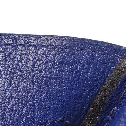 Hermes Chevre Mysore Bi-Color Horseshoe Birkin 30 Raisin Bleu Electrique 27 of 36