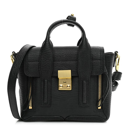 3.1 Phillip Lim Textured Calfskin Mini Pashli Satchel Black 1 of 13