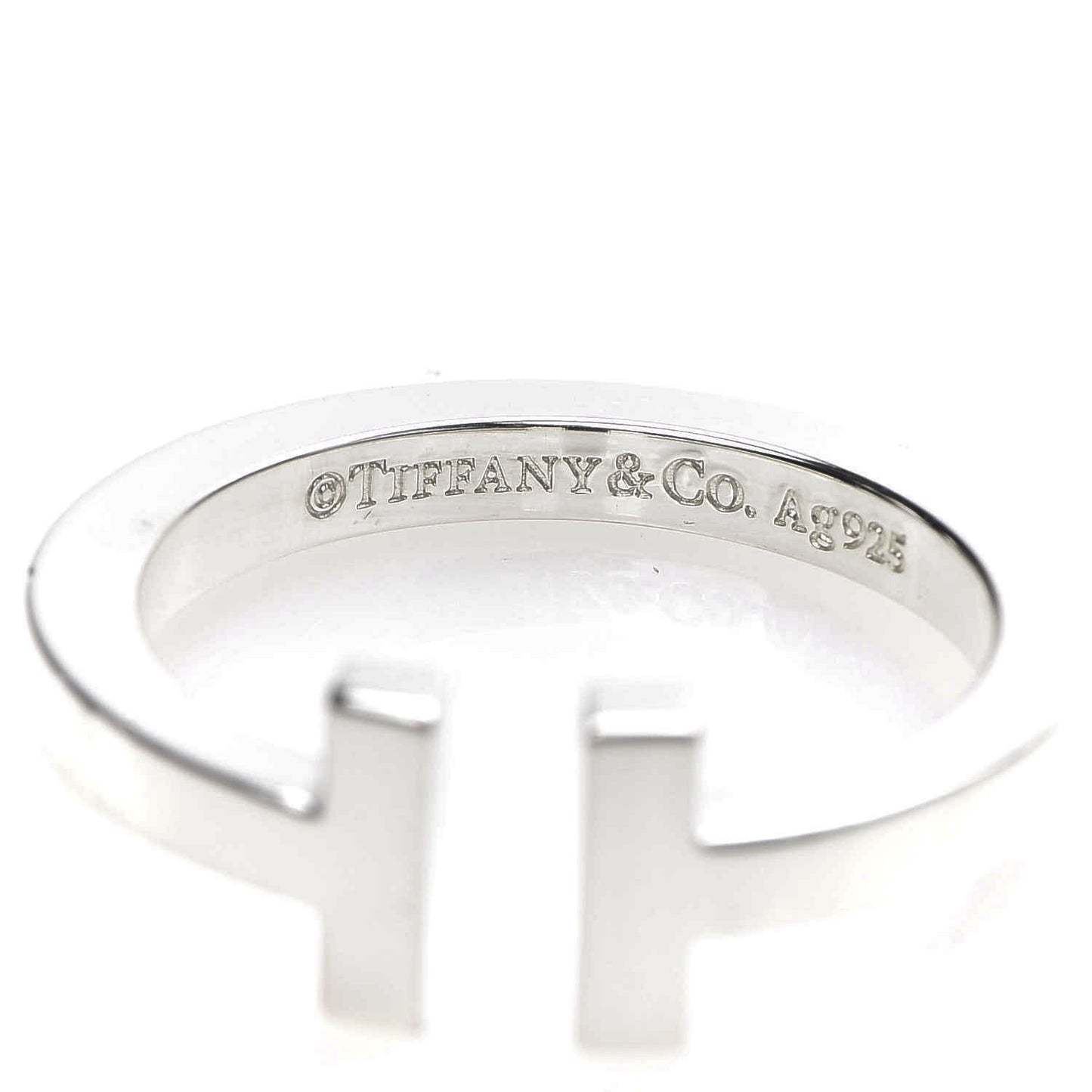 Sterling Silver T Square Ring 58 8.25