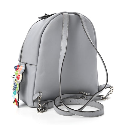 Fendi Vitello Dolce Studded Croc Tail Mini Backpack Grey 3 of 13