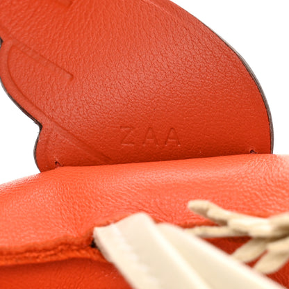 Hermes Milo Lambskin Grigri Rodeo Pegase Horse Bag Charm PM Orange Poppy Craie Terre Battue 4 of 6