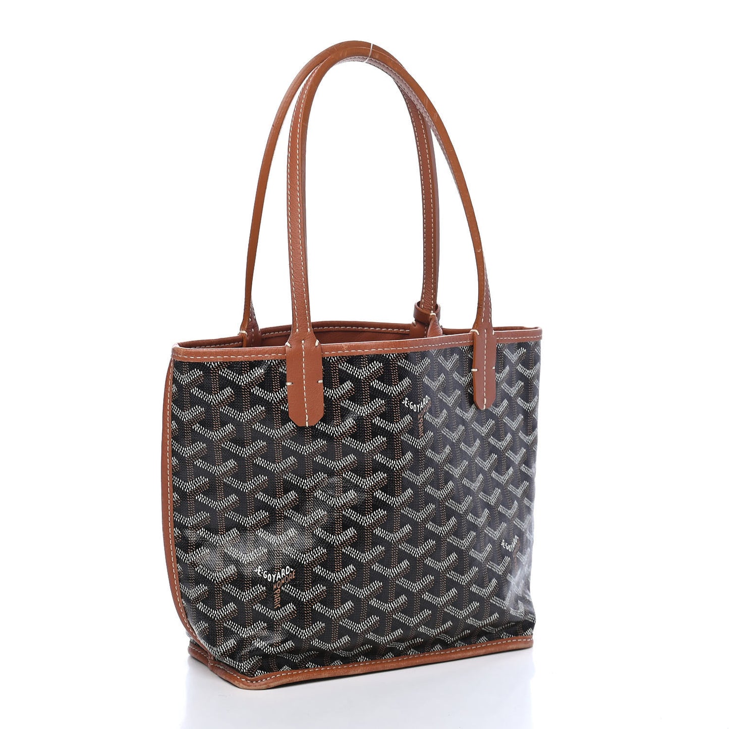 Goyardine Reversible Mini Anjou Black Gold