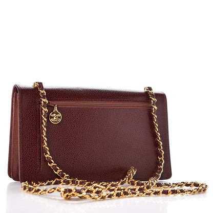Chanel Caviar Timeless CC Wallet On Chain WOC Dark Brown 3 of 11