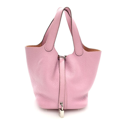 Hermes Taurillon Clemence Picotin Lock 18 PM Mauve Sylvestre 1 of 10