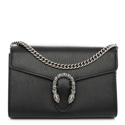 Gucci Calfskin Mini Dionysus Chain Wallet Black 1 of 9