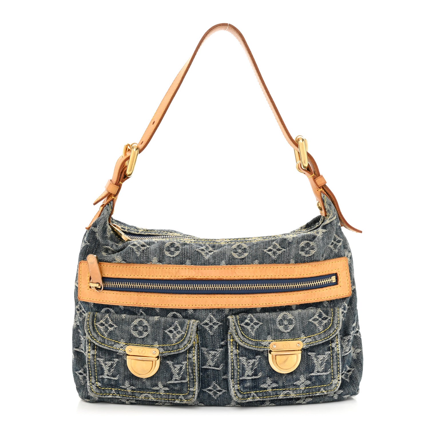 Louis Vuitton Monogram Denim Baggy PM Blue 1 of 11