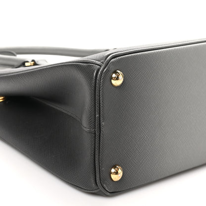 Prada Saffiano Ombre Small Galleria Double Zip Tote Gradient Slate Grey 8 of 9