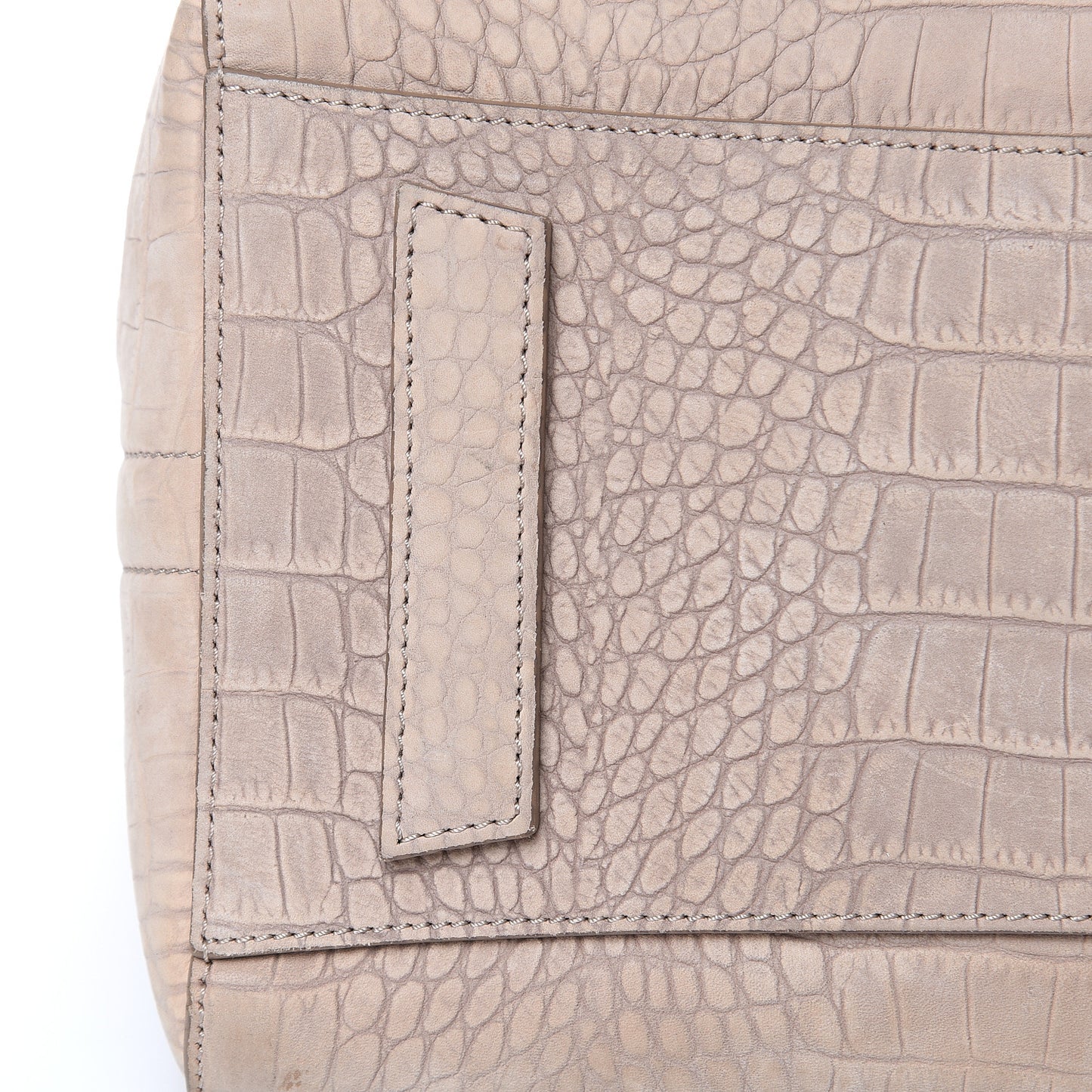 Nubuck Crocodile Embossed Medium Antigona Beige