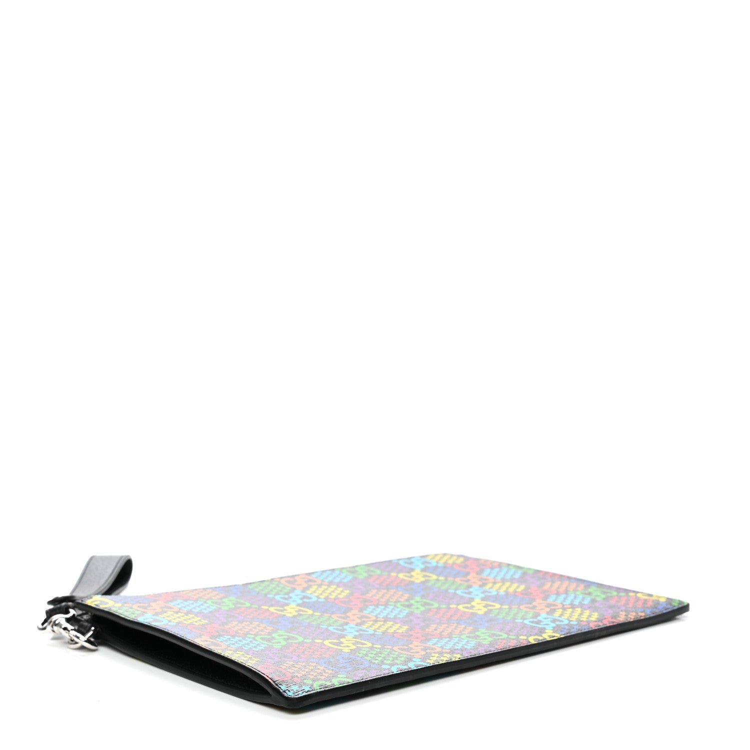 Gucci GG Supreme Monogram Psychedelic Zip Wristlet Pouch Black Multicolor 4 of 7